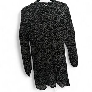 LOVERICHE FLORAL PRINTED LONG SLEEVE SHIFT DRESS